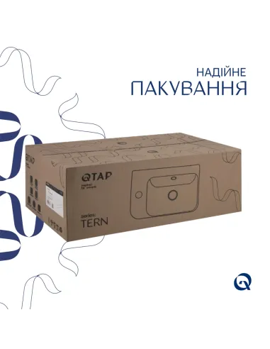 Керамическая раковина Q-Тap Tern QT17115117LWN47327 White, 450х250х158 мм настенная