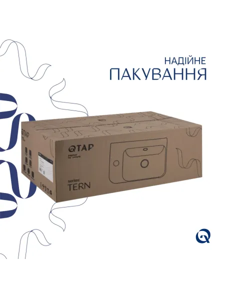 Керамічна раковина Q-Тap Tern QT17115117LWN47327 White, 450х250х158 мм настінна