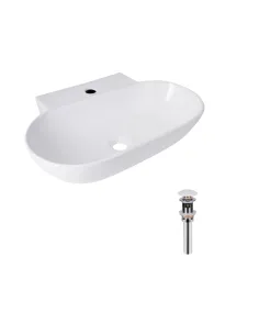 Керамическая раковина Q-Тap Cardinal QT0411K177WN47330 White, 565х400х130 мм настенная