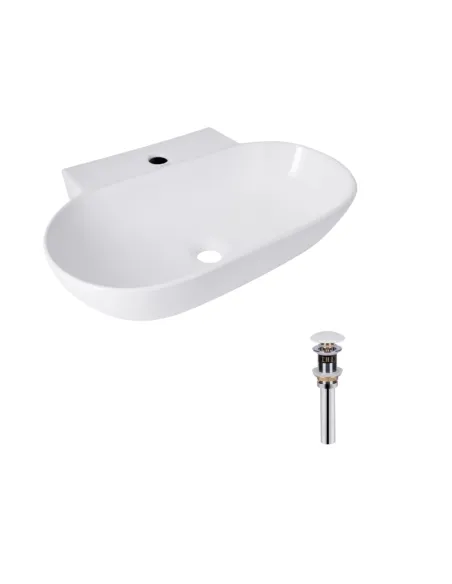 Керамічна раковина Q-Тap Cardinal QT0411K177WN47330 White, 565х400х130 мм настінна