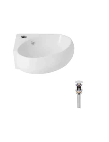 Керамічна раковина Q-Тap Leo N QT11115010WN47331 White, 380x360x130 мм настінна