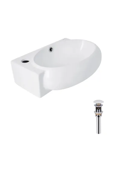 Керамическая раковина Q-Тap Leo QT11115011LWN47332 White, 430x285x160 мм настенная