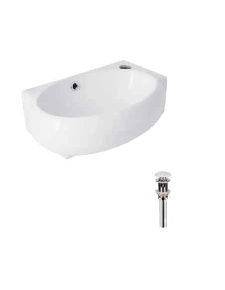 Керамическая раковина Q-Тap Leo QT11115011RWN47333 White, 430x285x160 мм настенная