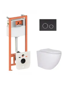Инсталляция с унитазом Q-Tap Robin QT13332381AW47500 4 в 1, 3/8 литра
