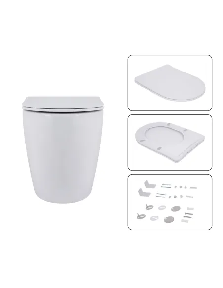 Инсталляция с унитазом Q-Tap Robin QT13332381AW47500 4 в 1, 3/8 литра