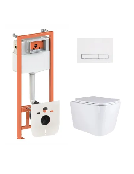 Инсталляция с унитазом Q-Tap Tern QT17332303AW47511 4 в 1, 3/8 литра