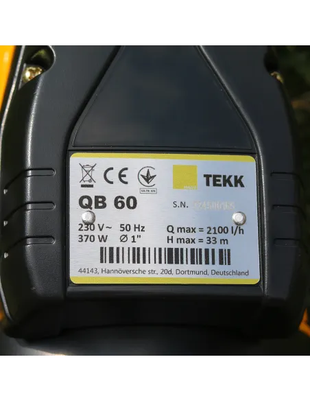 Вихревой скважинный насос Tekk Haus QB60 0.37 кВт, кабель 1 метр