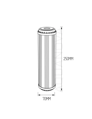 Картридж вугільний насипний Raifil GAC-10R-ARG 10 дюймів