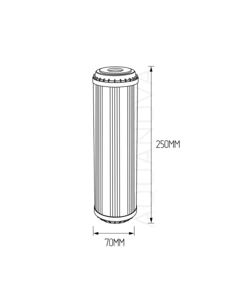 Картридж угольный насыпной Raifil GAC-10R-ARG 10 дюймов