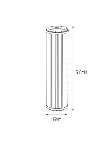 Картридж пом`якшуючий Raifil UDF-20-BP-RESIN з іонообмінною смолою, для колб Big Blue 20
