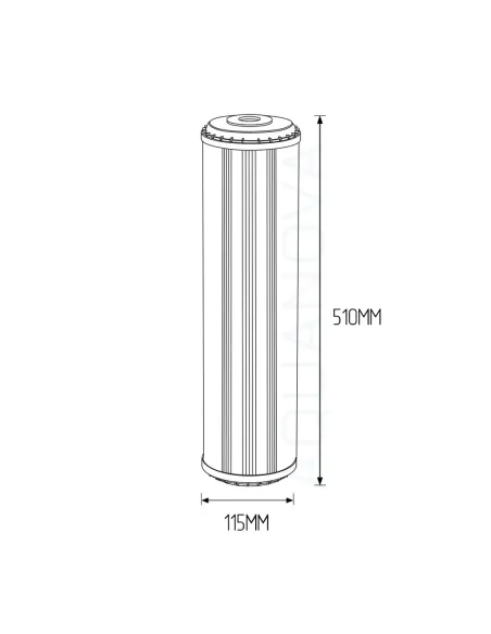 Картридж пом`якшуючий Raifil UDF-20-BP-RESIN з іонообмінною смолою, для колб Big Blue 20