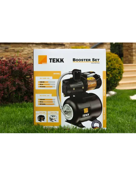 Насосная станция Tekk Haus BS 1100L 24L black L 1,1 кВт, бак 24 литра