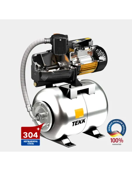 Насосна станція Tekk Haus BS 1350L 24L Inox 1.35 кВт, бак 24 літри