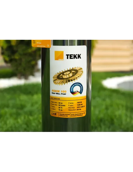 Центробежный глубинный насос Tekk Haus 4SKM-100 1.5 кВт, пульт, кабель 15 метров