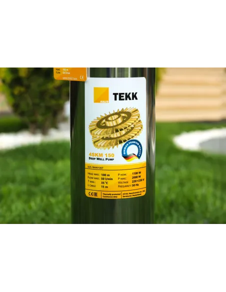 Центробежный глубинный насос Tekk Haus 4SKM-150 2 кВт, пульт, кабель 40 метров