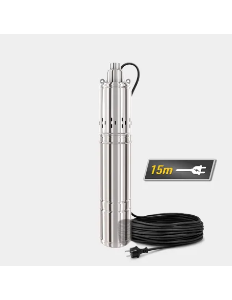 Шнековый насос для скважин Tekk Haus 4QGD 2,7/10 1 кВт, кабель 15 метров