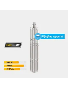 Шнековый насос для скважин Tekk Haus 3QGD 1,9/10 0.8 кВт, кабель 15 метров