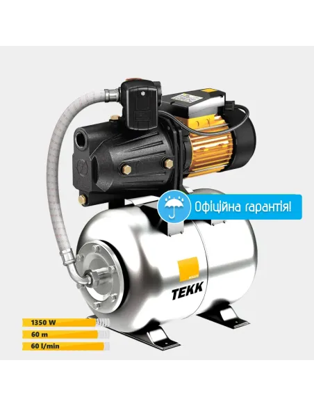 Насосна станція Tekk Haus BS 1350L 24L Inox 1.35 кВт, бак 24 літри