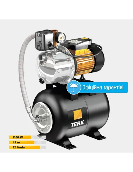 Насосная станция Tekk Haus BS 1100 Inox 24L Inox 1,1 кВт, бак 24 литра