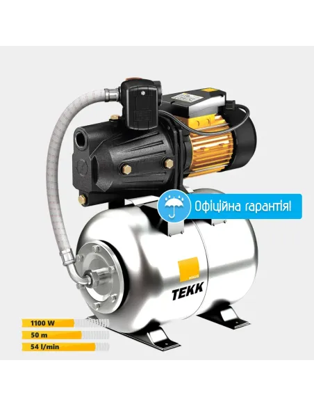 Насосна станція Tekk Haus BS 1100 Inox 24L black 1,1 кВт, бак 24 літри