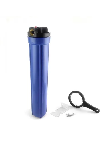 Фільтр колба Raifil 890 Slim 20 дюймів, вхід 1/2 дюйми, синя, без картриджа