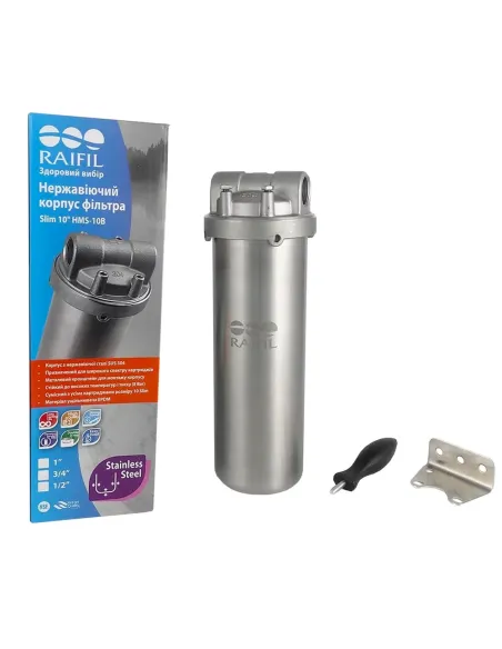 Корпус из нержавеющей стали Raifil HMS-10B Slim 10 дюймов, 1/2 дюйма