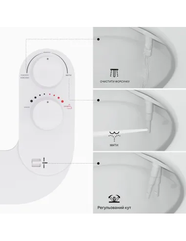 Накладка під кришку унітазу Mixxus Premium TCB-01 із вбудованим гігієнічним душем