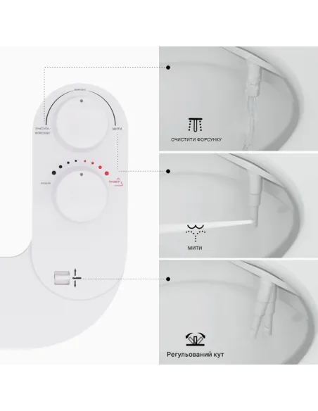Накладка под крышку унитаза Mixxus Premium TCB-01 с встроенным гигиеническим душем