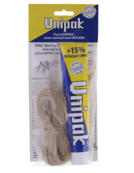 Набір ущільнювальний Unipak Unigarn паста 65 г та клоччя 13 г