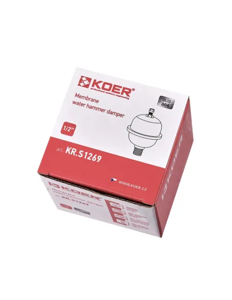Компенсатор гидроудара Koer KR.S1269 мембранный, 1/2 дюйма