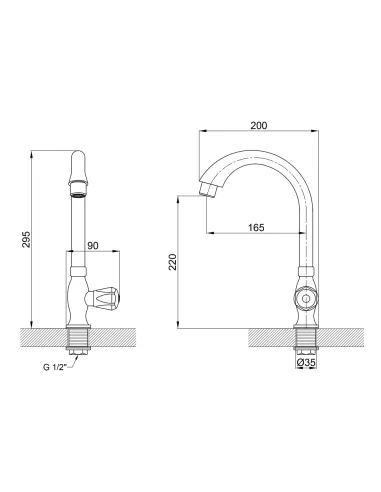 Монокран для умывальника Brinex BW BRINBW269 269, белый, ABS пластик