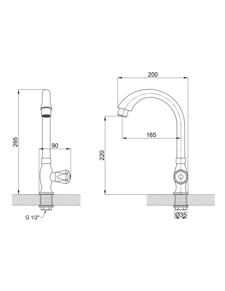 Монокран для умывальника Brinex BW BRINBW269 269, белый, ABS пластик