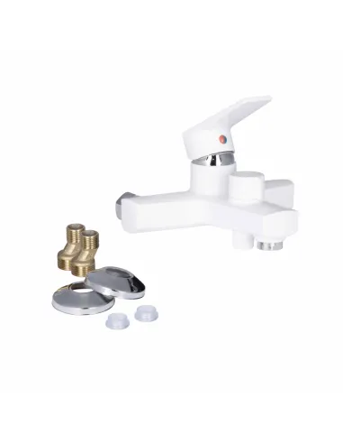 Смеситель для ванны Brinex 35W BRIN35W006N 006N белый, ABS пластик