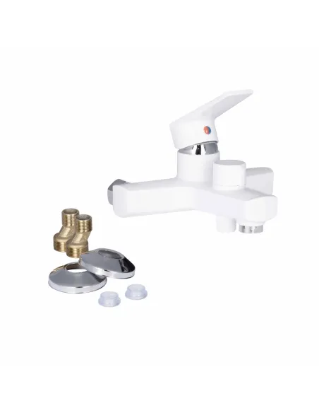 Смеситель для ванны Brinex 35W BRIN35W006N 006N белый, ABS пластик