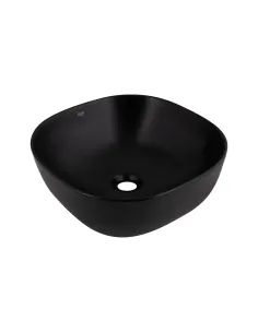 Накладная раковина Q-Тap Kolibri QT10112144MBMBN Matt Black, 400x400x140 мм