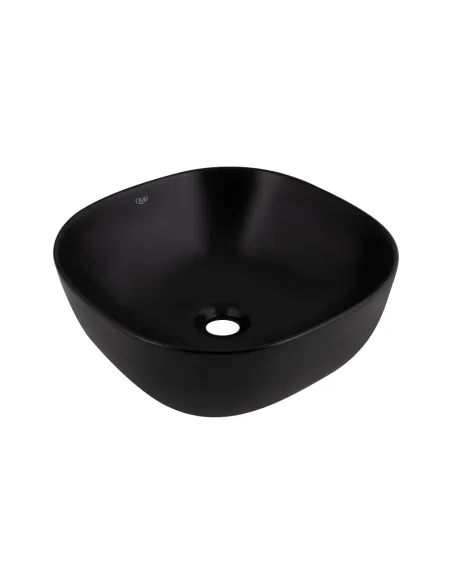 Накладная раковина Q-Тap Kolibri QT10112144MBMBN Matt Black, 400x400x140 мм