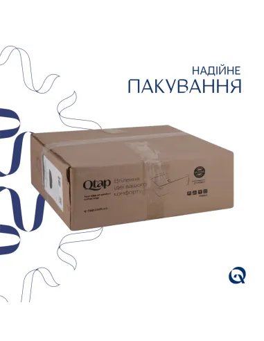 Накладная раковина Q-Тap Kolibri QT10112144MBMBN Matt Black, 400x400x140 мм