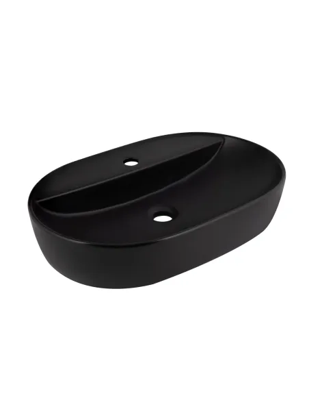 Накладная раковина Q-Тap Scorpio QT142203MBMBN Matt Black, 600х400х120 мм