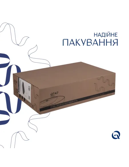 Накладна раковина Q-Tap Scorpio QT14112243MBN Matt Black, 550х390х120 мм