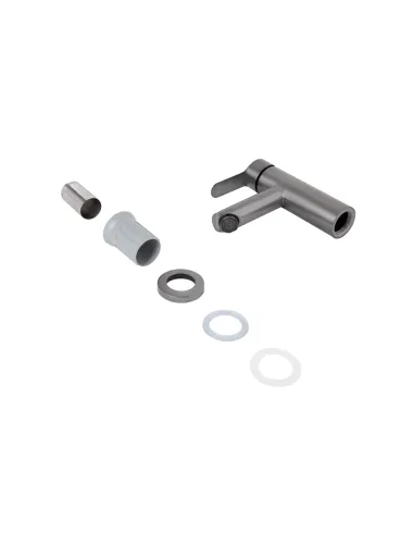 Смеситель для умывальника Brinex Pure 001F BRIPUR001FGRP Graphite, нержавеющая сталь