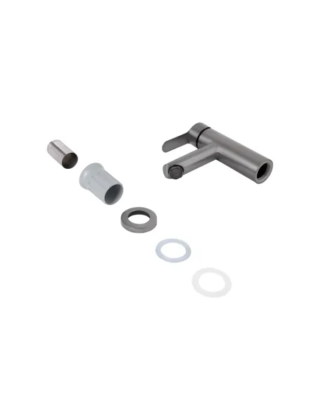 Смеситель для умывальника Brinex Pure 001F BRIPUR001FGRP Graphite, нержавеющая сталь