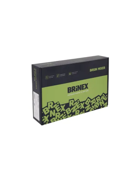 Смеситель для умывальника Brinex Pure 001F BRIPUR001FGRP Graphite, нержавеющая сталь