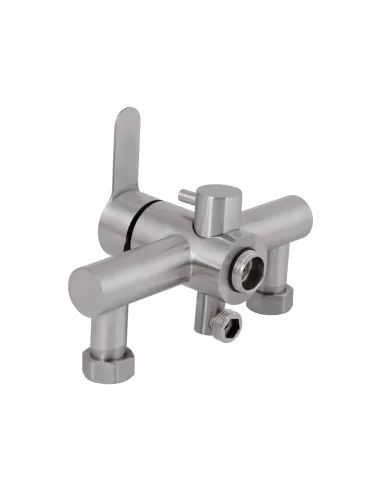 Змішувач для ванни Brinex Pure 005 BRIPUR005NKL Nickel із душовим набором