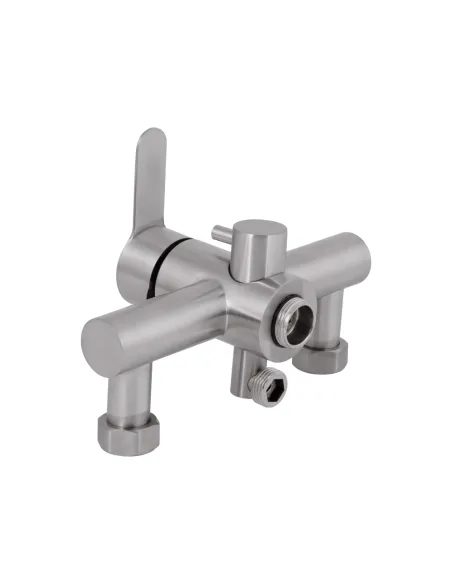 Змішувач для ванни Brinex Pure 005 BRIPUR005NKL Nickel із душовим набором