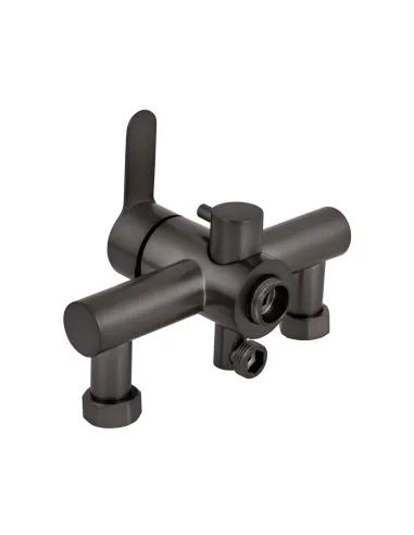 Смеситель для ванны Brinex Pure 005 BRIPUR005GRP Graphite с душевым набором