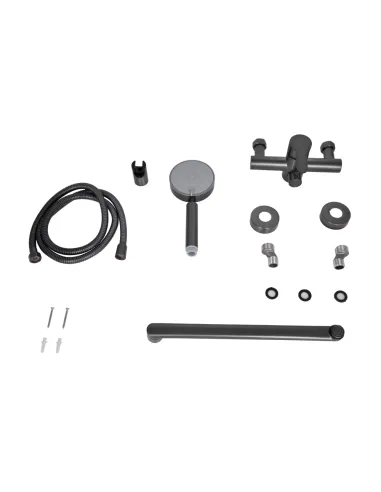 Змішувач для ванни Brinex Pure 005 BRIPUR005GRP Graphite з душовим набором