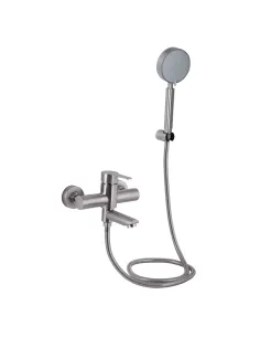 Смеситель для ванны Brinex Pure 006 BRIPUR006NKL Nickel с душевым набором