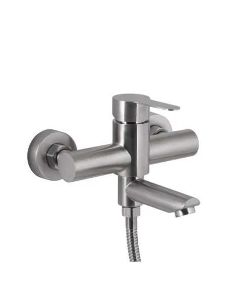 Смеситель для ванны Brinex Pure 006 BRIPUR006NKL Nickel с душевым набором