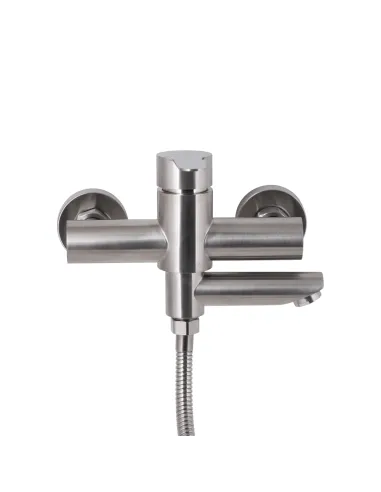 Змішувач для ванни Brinex Pure 006 BRIPUR006NKL Nickel з душовим набором