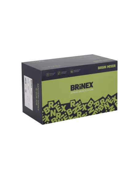Змішувач для ванни Brinex Pure 006 BRIPUR006NKL Nickel з душовим набором